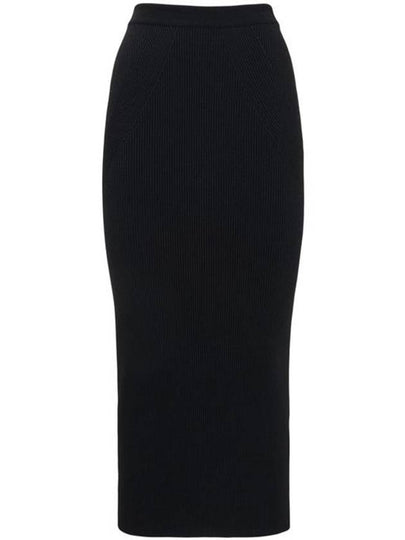 Rib Knit Pencil Skirt Black - ALEXANDER MCQUEEN - BALAAN 2