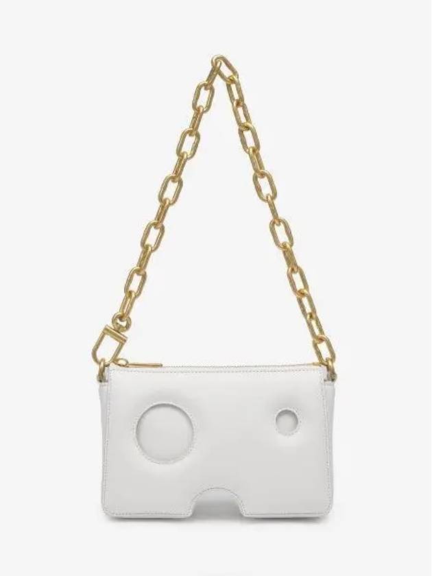 Burrow Cut-Out Detail Shoulder Bag White - OFF WHITE - BALAAN 2