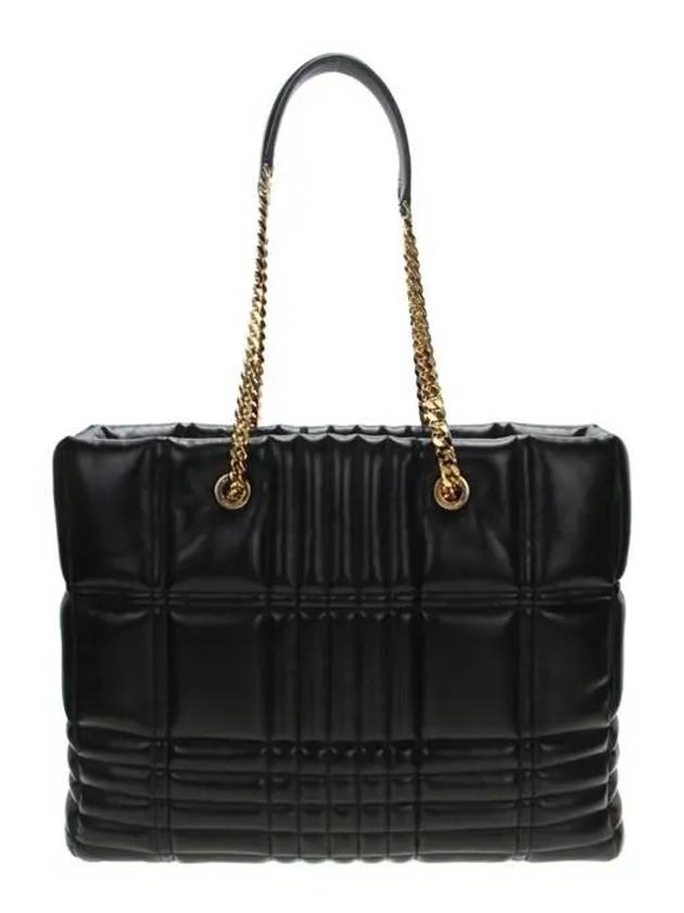 Lola Quilted Lambskin Medium Shopper Bag Black Gold - BURBERRY - BALAAN 4