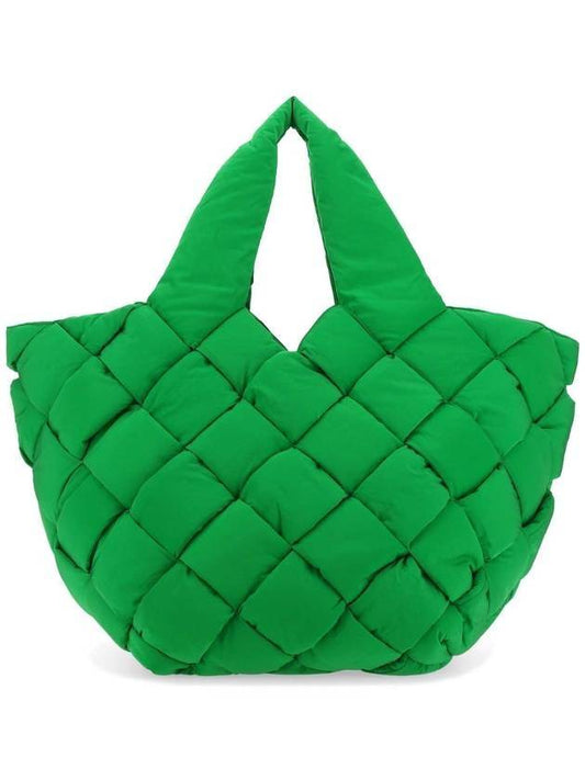 Nylon Padded Tote Bag Green - BOTTEGA VENETA - BALAAN.
