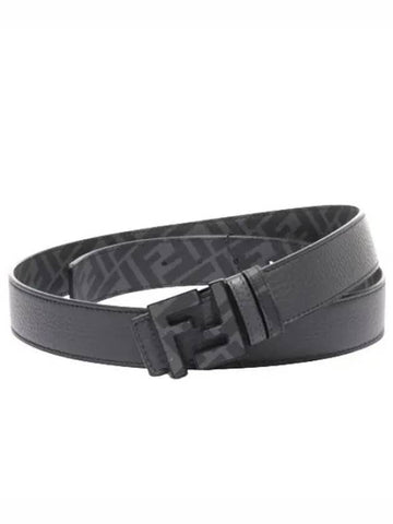 Square leather reversible belt men s waistband - FENDI - BALAAN 1