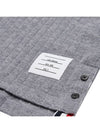 RWB Button Ribbed Polo Wool Knit Top Grey - THOM BROWNE - BALAAN 6