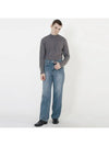 Washed Wide Denim Pants Mid Blue - CHANCE'S NOI - BALAAN 7