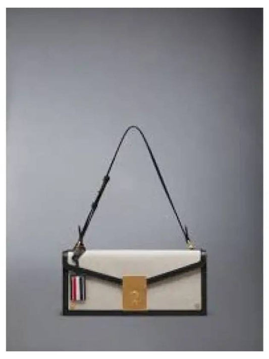 RWB Tab Canvas Shoulder Bag Black Beige - THOM BROWNE - BALAAN 2