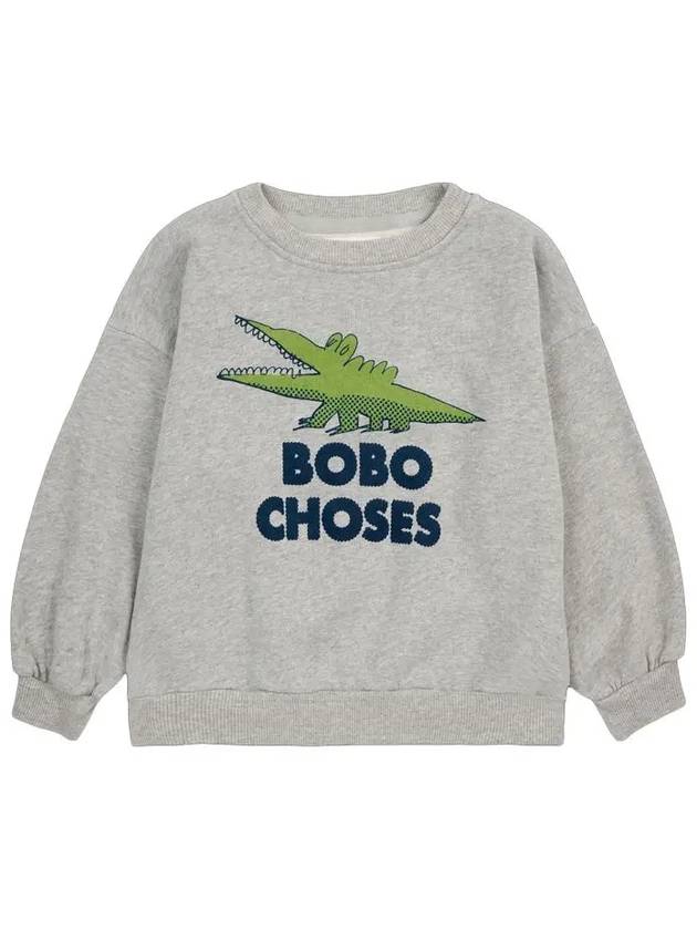 Kids Logo Graphic Sweatshirt Gray B224AC037 051 - BOBO CHOSES - BALAAN 1