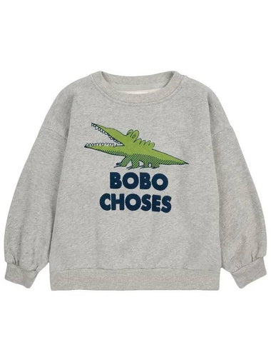 Kids Logo Graphic Sweatshirt Gray B224AC037 051 - BOBO CHOSES - BALAAN 1