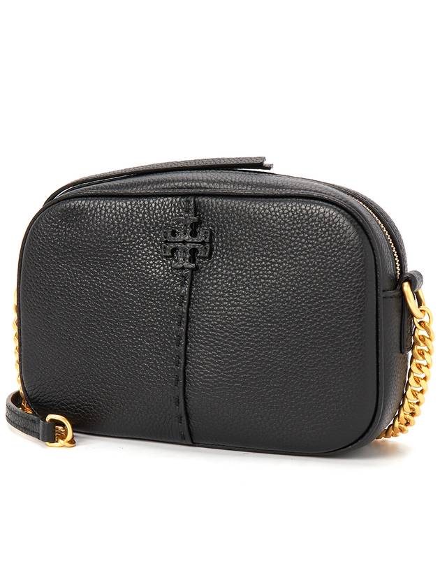 McGraw Logo Camera Shoulder Bag Black - TORY BURCH - BALAAN 3