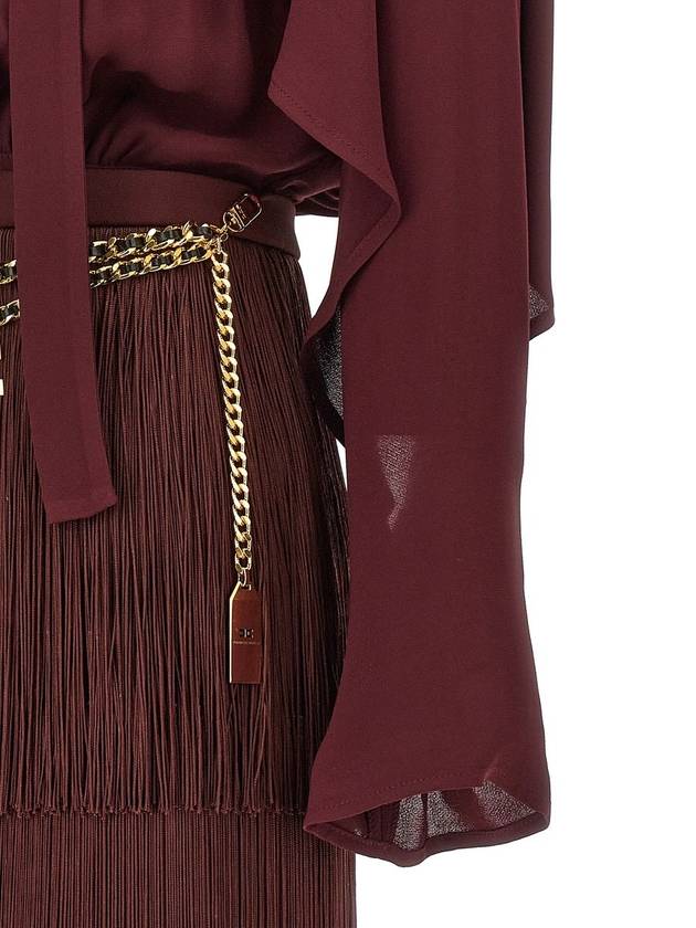 Elisabetta Franchi Fringed Dress - ELISABETTA FRANCHI - BALAAN 5