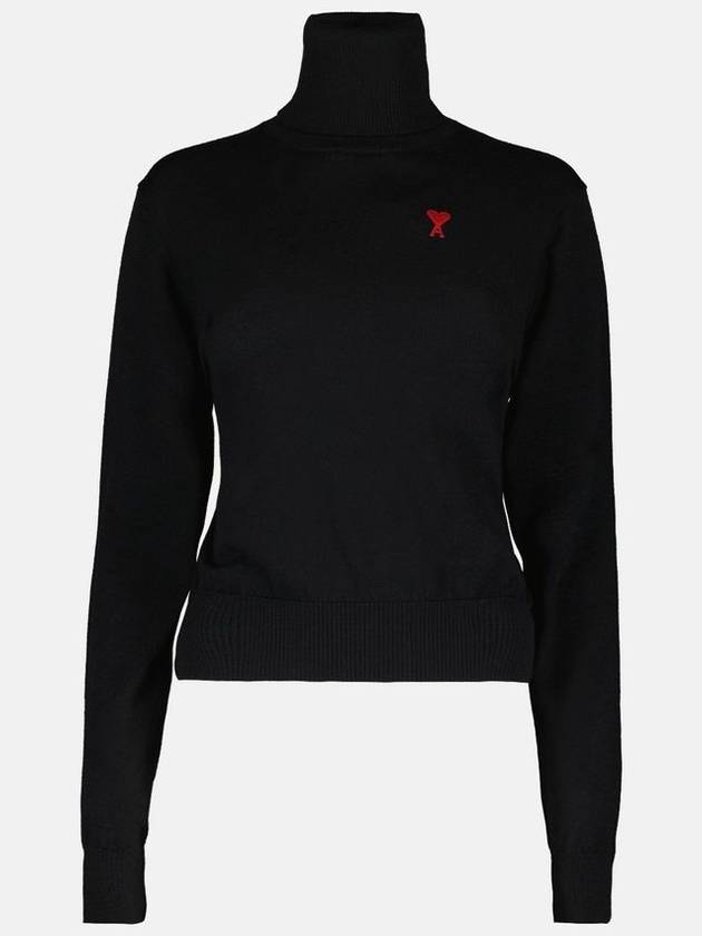 De Coeur Wool Turtleneck Black - AMI - BALAAN 2