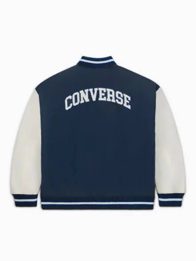 Varsity Graphic Bomber Jacket Navy - CONVERSE - BALAAN 1