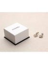 Crystal drop heart CC logo earrings light gold ABA102 - CHANEL - BALAAN 3