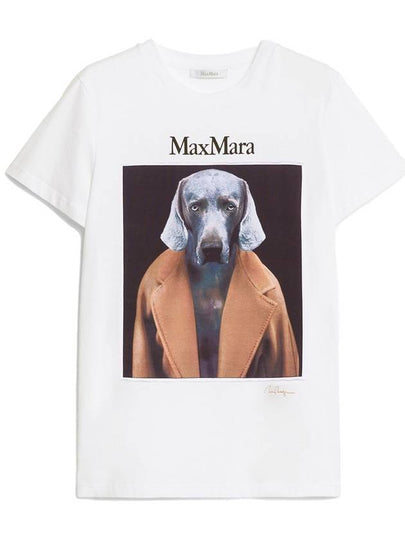 Cipria Print Jersey Short Sleeve T-Shirt White - MAX MARA - BALAAN 2