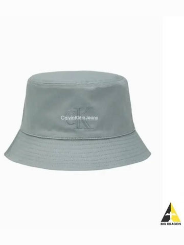 JEANS Men s Khaki Gray Black CKJ Monogram Embroidery Bucket Hat HX0342 PFF - CALVIN KLEIN - BALAAN 1