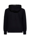 Diagonal Raised Fleece Hooded Jacket Black - CP COMPANY - BALAAN 3