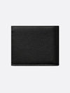 Saddle Oblique Jacquard Half Wallet Black Beige - DIOR - BALAAN 3