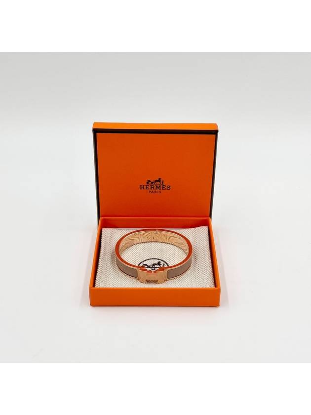 Clic H Bracelet Rose Gold & Marron Glace - HERMES - BALAAN 3