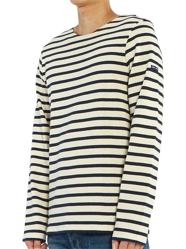 Meridien Modern Long Sleeve T-Shirt Ecru Marine - SAINT JAMES - BALAAN 4