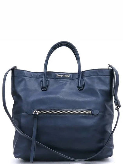 navy tote bag - MIU MIU - BALAAN 2