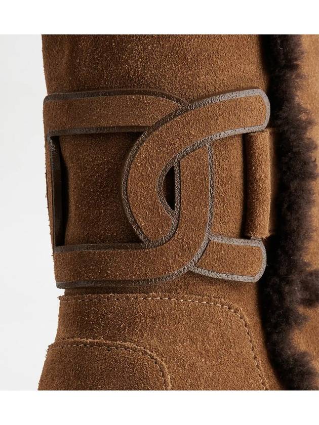 Women's Kate Shearling Suede Ankle Boots Brown - TOD'S - BALAAN 6