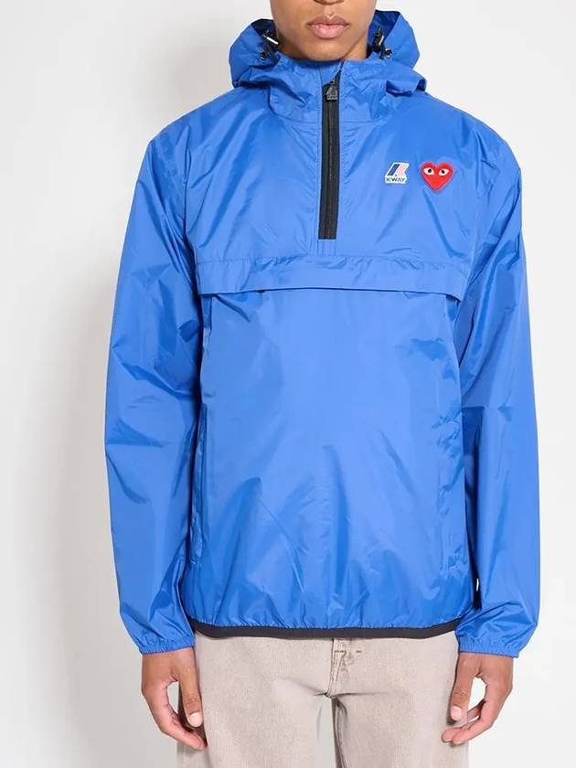 Play x Kway Le Bray 3 0 Hooded Jacket P1 J502 2 Blue - COMME DES GARCONS - BALAAN 4