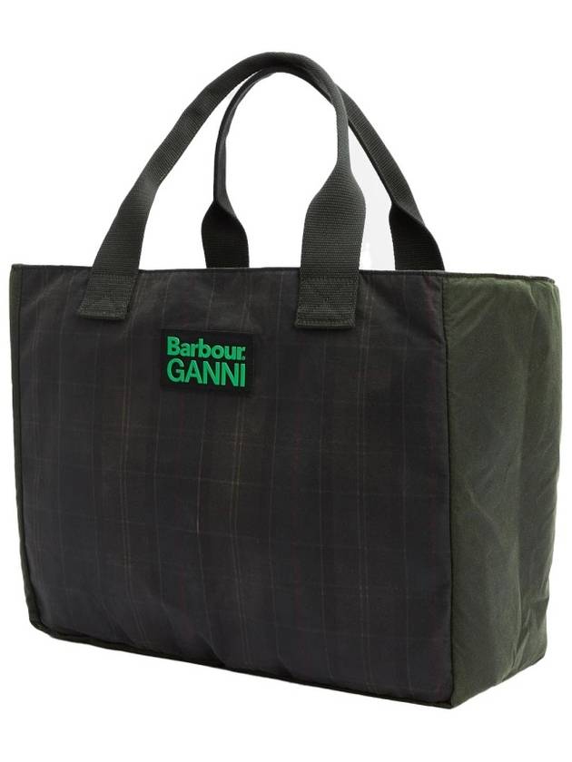 Ganni Wax Tote Bag Black - BARBOUR - BALAAN 5