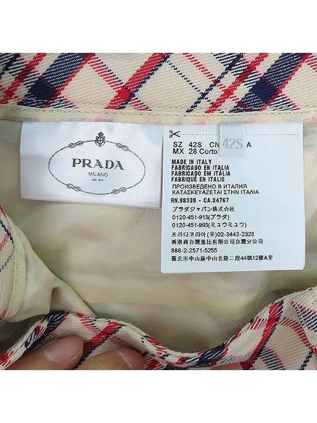 Smith Market Used Luxury Check Skirt Women s Clothing - PRADA - BALAAN 5