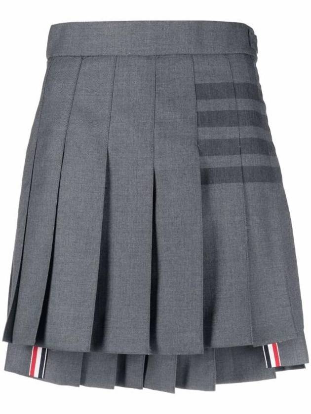 Women's 4 Bar Stripe Pleats Skirt Grey - THOM BROWNE - BALAAN 2