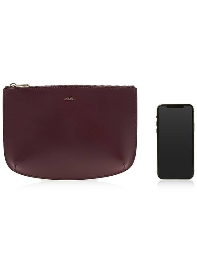 Sarah Clutch Bag Burgundy - A.P.C. - BALAAN 7