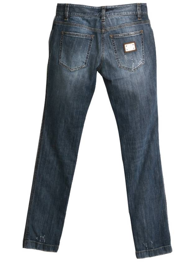 Plate Washed Jeans Blue - DOLCE&GABBANA - BALAAN 6