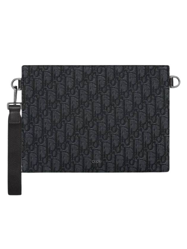 Oblique A5 Triangle Pouch Black - DIOR - BALAAN 1