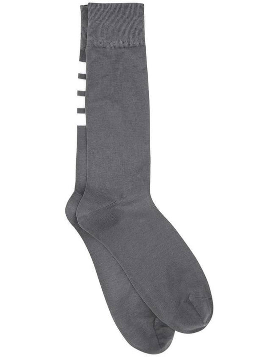 Men's Diagonal Light Weight Midi Socks Dark Grey - THOM BROWNE - BALAAN 1