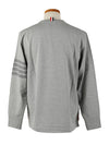 4 Bar Armband Tonal Long Sleeve T-Shirt Grey - THOM BROWNE - BALAAN 4