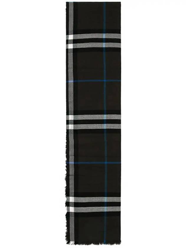 Check Wool Scarf Brown - BURBERRY - BALAAN 3