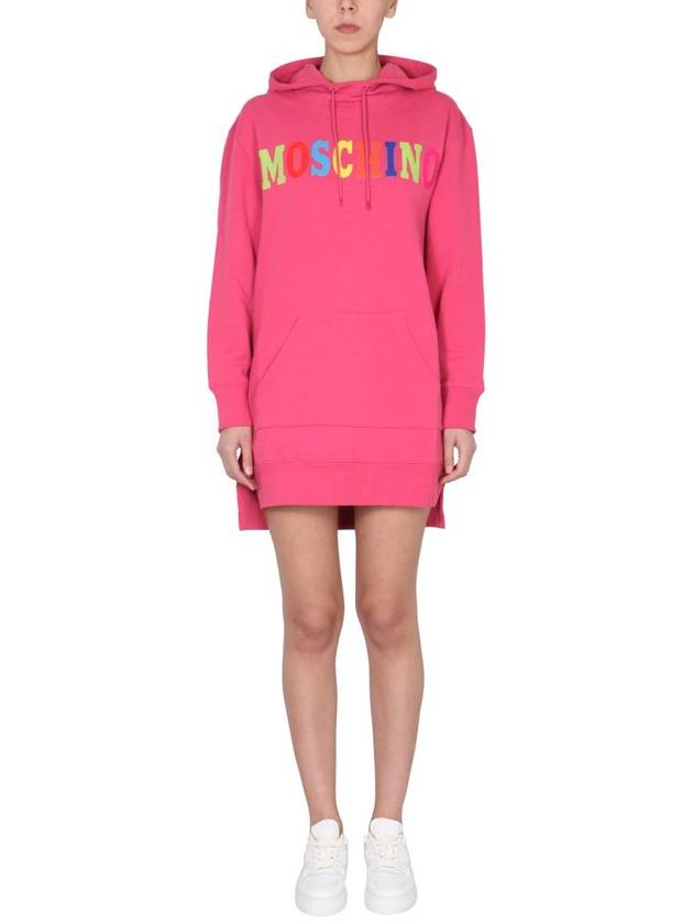 Dress WITH Multicolor Flock Logo 045005282206 B0040175487 - MOSCHINO - BALAAN 2