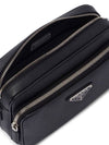 Saffiano Leather Shoulder Bag Black - PRADA - BALAAN 3