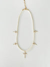 Multi Cross Rosary Necklace Cross pearl necklace - ELYONA - BALAAN 2