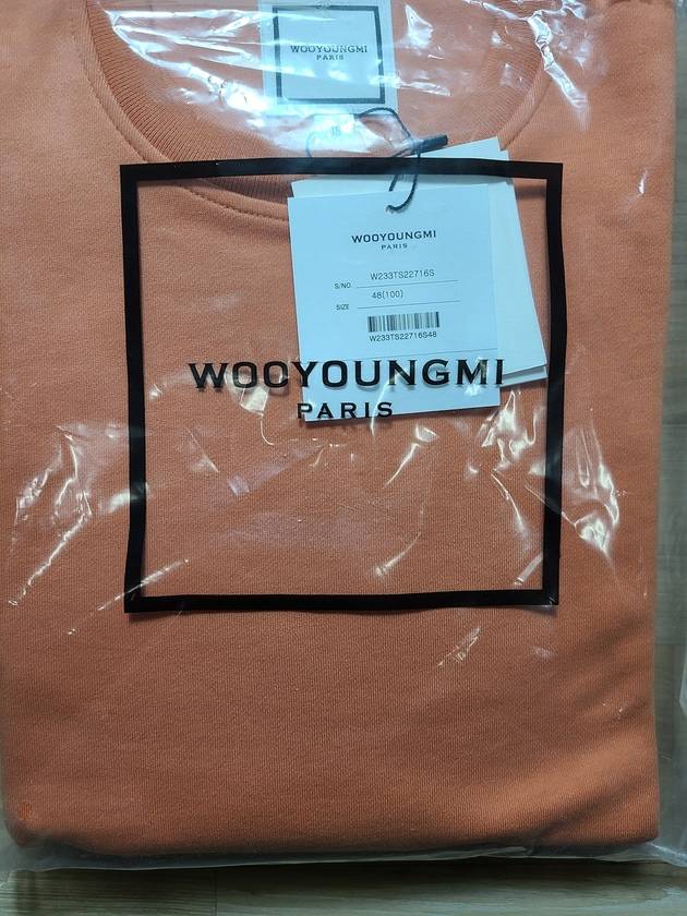 Orange Leather Patch Sweatshirt Salmon Sweatshirt W233TS22716S - WOOYOUNGMI - BALAAN 2