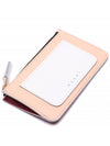 Saffiano Two-Tone Zipper Card Wallet Lily White Pale Peach - MARNI - BALAAN 6