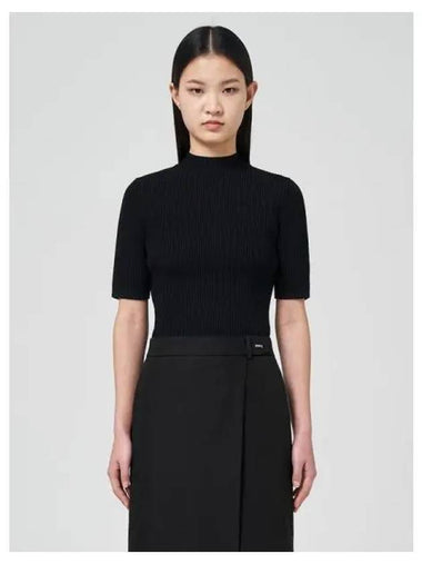 Ribbed half neck knit pullover black domestic product GM0023112442189 - JUUN.J - BALAAN 1