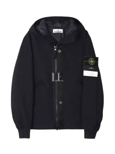 Soft Shell-R E.Dye Pure Insulation Technology Recycled Polyester Primaloft Hooded Jacket Black - STONE ISLAND - BALAAN 2