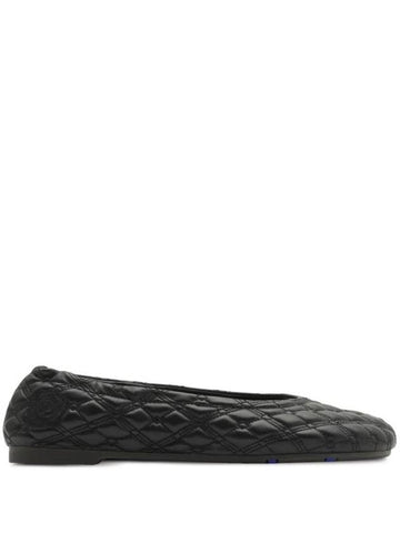 Quilted Leather Ballerinas Black - BURBERRY - BALAAN 1