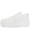 Downtown Bold Leather Low Top Sneakers White - PRADA - BALAAN 4