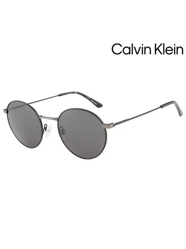 Sunglasses CK21108S 001 Round Metal Men Women - CALVIN KLEIN - BALAAN 3