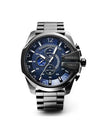 Mega Chief Stainless Steel Watch Blue Gunmetal Grey - DIESEL - BALAAN 1