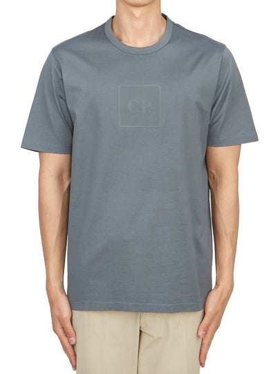 Metropolis Series Mercerized Jersey Logo Badge Short Sleeve T-Shirt Grey - CP COMPANY - BALAAN 2