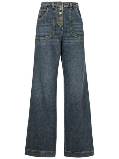 Etro Gray Cotton Jeans - ETRO - BALAAN 1