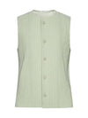 Tailored Pleated 1 Vest Green - ISSEY MIYAKE - BALAAN 1