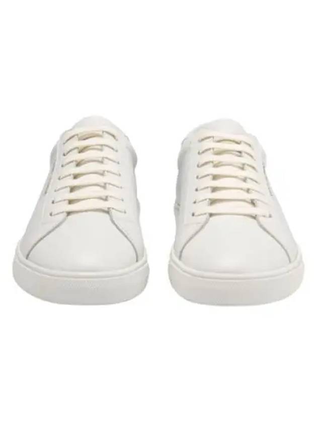 Men's Andy Leather Low Top Sneakers White - SAINT LAURENT - BALAAN 2