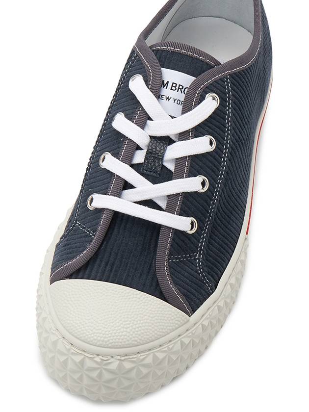 Men's RWB Sole Cotton Low Top Sneakers Navy - THOM BROWNE - BALAAN 8