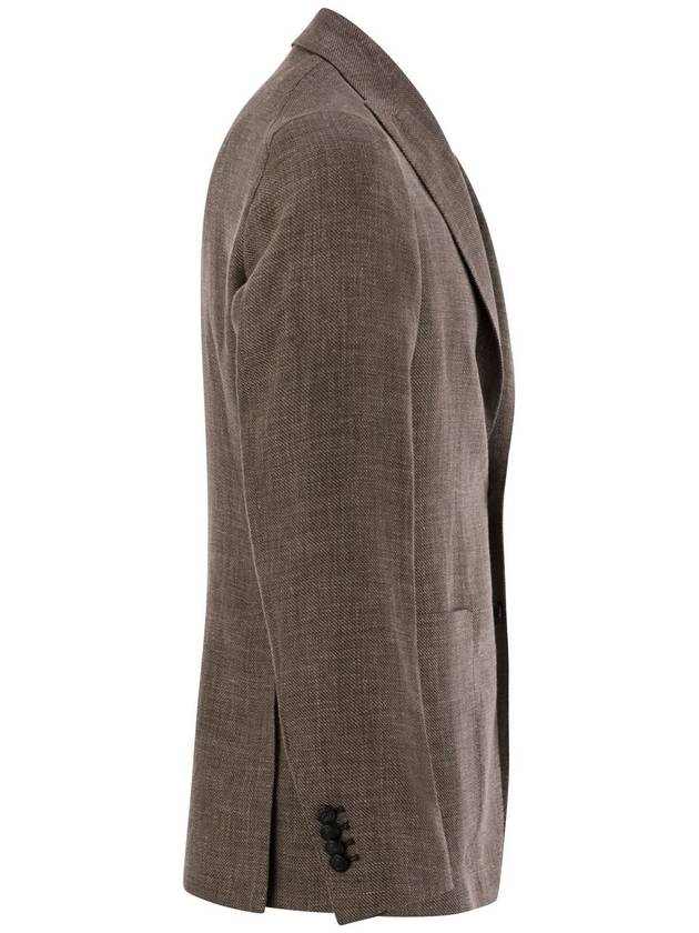 Linen and virgin wool jacket - TAGLIATORE - BALAAN 3